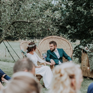 Peacock chairs - set van 2